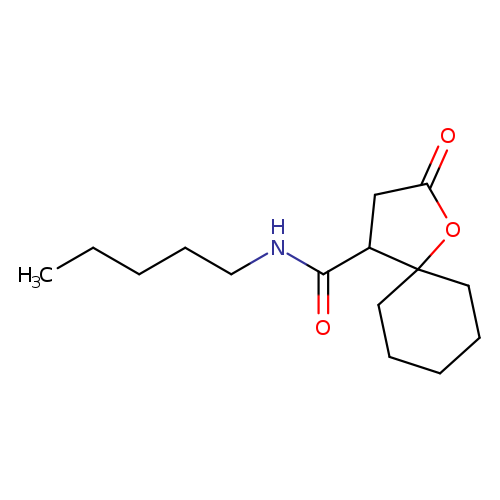 2-oxo-N-pentyl-1-oxaspiro[4.5]decane-4-carboxamide