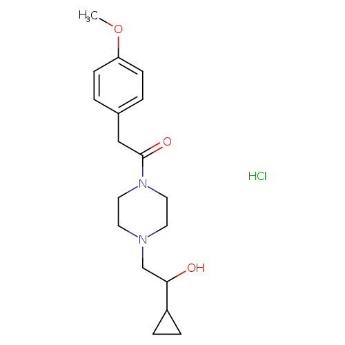 1-[4-(2-cyclopropyl-2-hydroxyethyl)piperazin-1-yl]-2-(4-methoxyphenyl)ethan-1-one hydrochloride