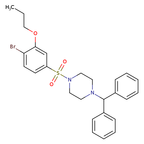 1-(4-bromo-3-propoxybenzenesulfonyl)-4-(diphenylmethyl)piperazine