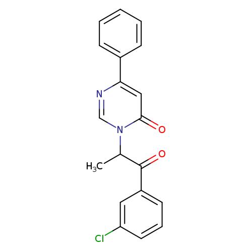 3-[1-(3-chlorophenyl)-1-oxopropan-2-yl]-6-phenyl-3,4-dihydropyrimidin-4-one