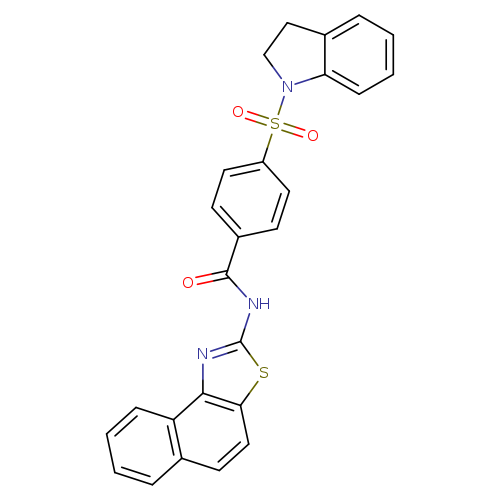 4-(2,3-dihydro-1H-indole-1-sulfonyl)-N-{naphtho[1,2-d][1,3]thiazol-2-yl}benzamide