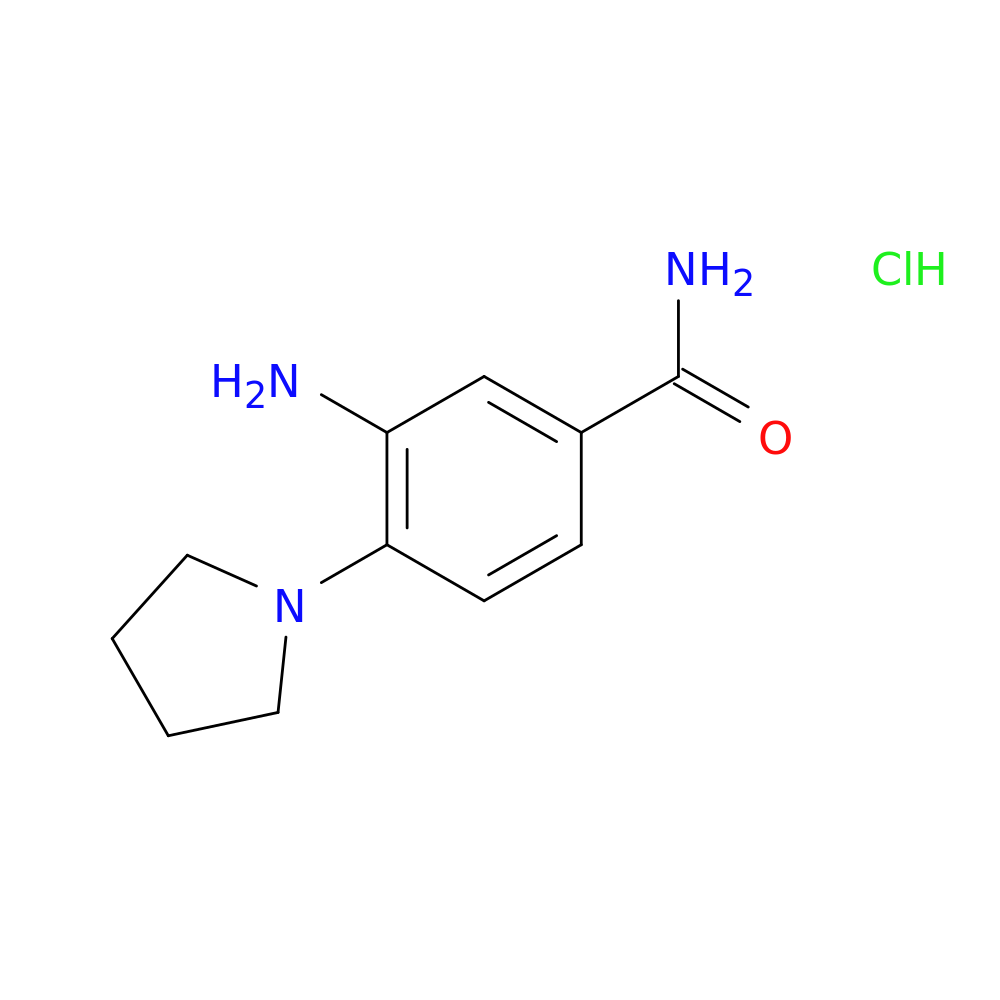 3-amino-4-(pyrrolidin-1-yl)benzamide hydrochloride