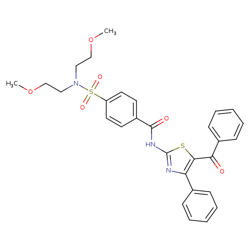 N-(5-benzoyl-4-phenyl-1,3-thiazol-2-yl)-4-[bis(2-methoxyethyl)sulfamoyl]benzamide