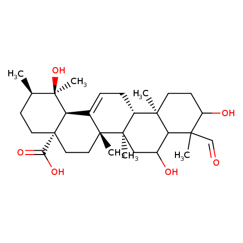 Urs-12-en-28-oic acid, 3,6,19-trihydroxy-23-oxo-, (3β,4α,6β)-