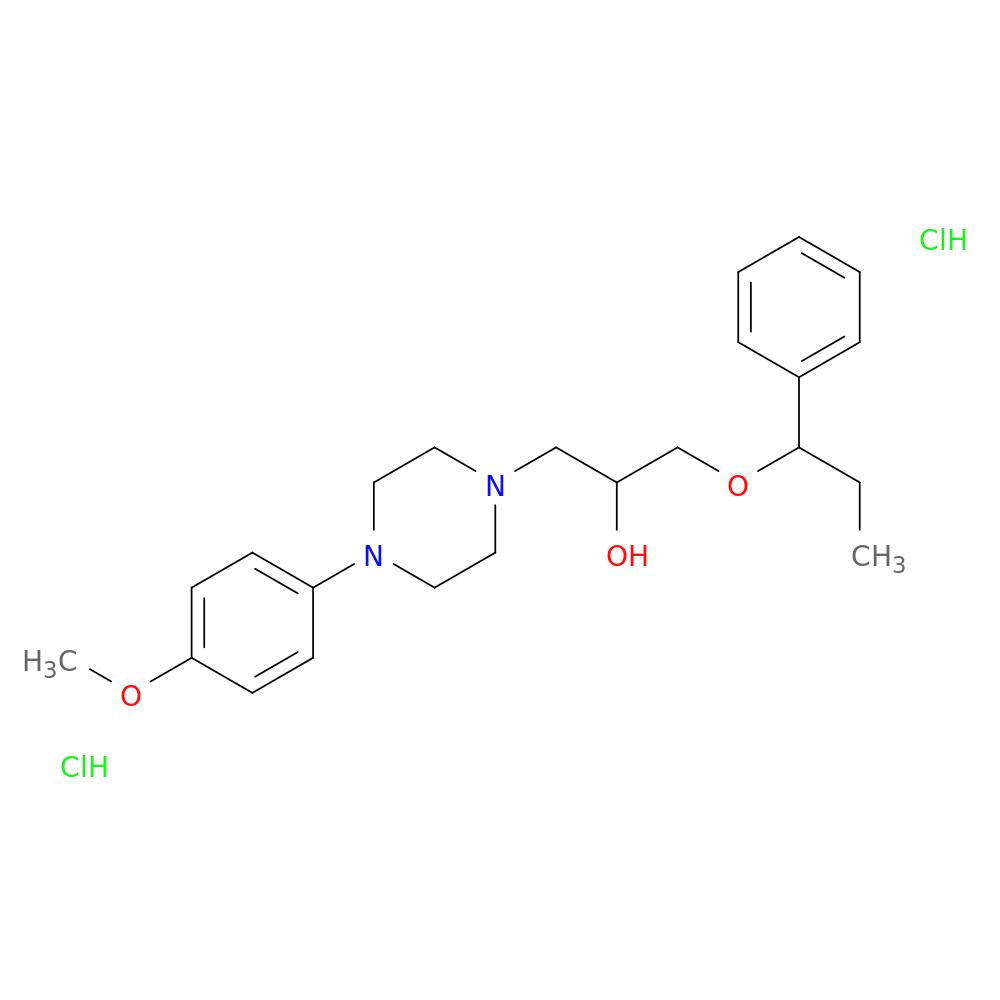 1-[4-(4-methoxyphenyl)piperazin-1-yl]-3-(1-phenylpropoxy)propan-2-ol dihydrochloride