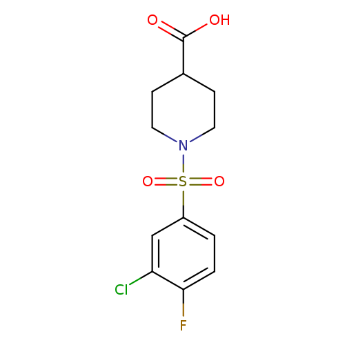 1-[(3-Chloro-4-fluorophenyl)sulfonyl]piperidine-4-carboxylic acid
