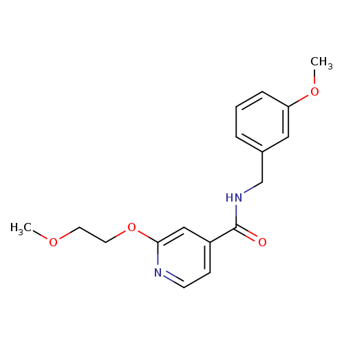 2-(2-methoxyethoxy)-N-[(3-methoxyphenyl)methyl]pyridine-4-carboxamide