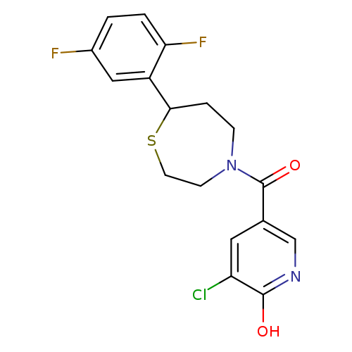 3-chloro-5-[7-(2,5-difluorophenyl)-1,4-thiazepane-4-carbonyl]pyridin-2-ol