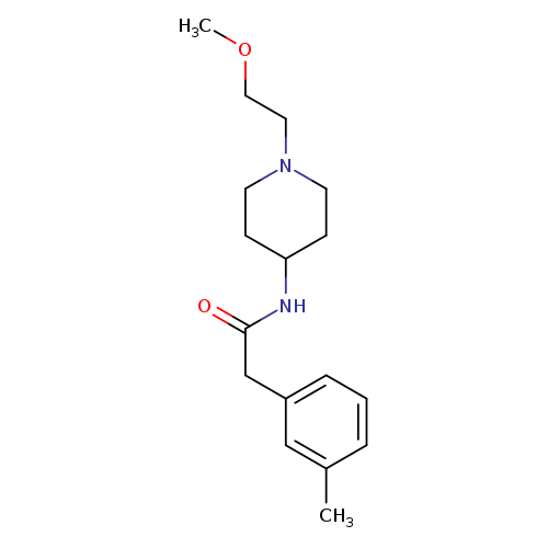 N-[1-(2-methoxyethyl)piperidin-4-yl]-2-(3-methylphenyl)acetamide