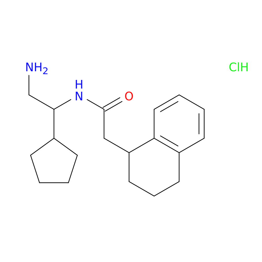 N-(2-amino-1-cyclopentylethyl)-2-(1,2,3,4-tetrahydronaphthalen-1-yl)acetamide hydrochloride