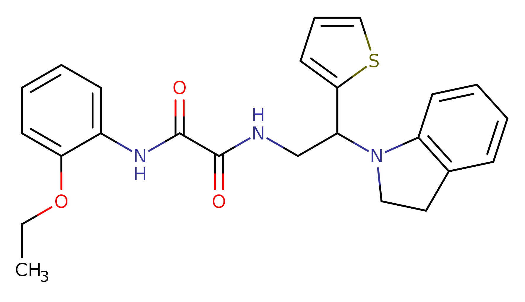 N-[2-(2,3-dihydro-1H-indol-1-yl)-2-(thiophen-2-yl)ethyl]-N'-(2-ethoxyphenyl)ethanediamide