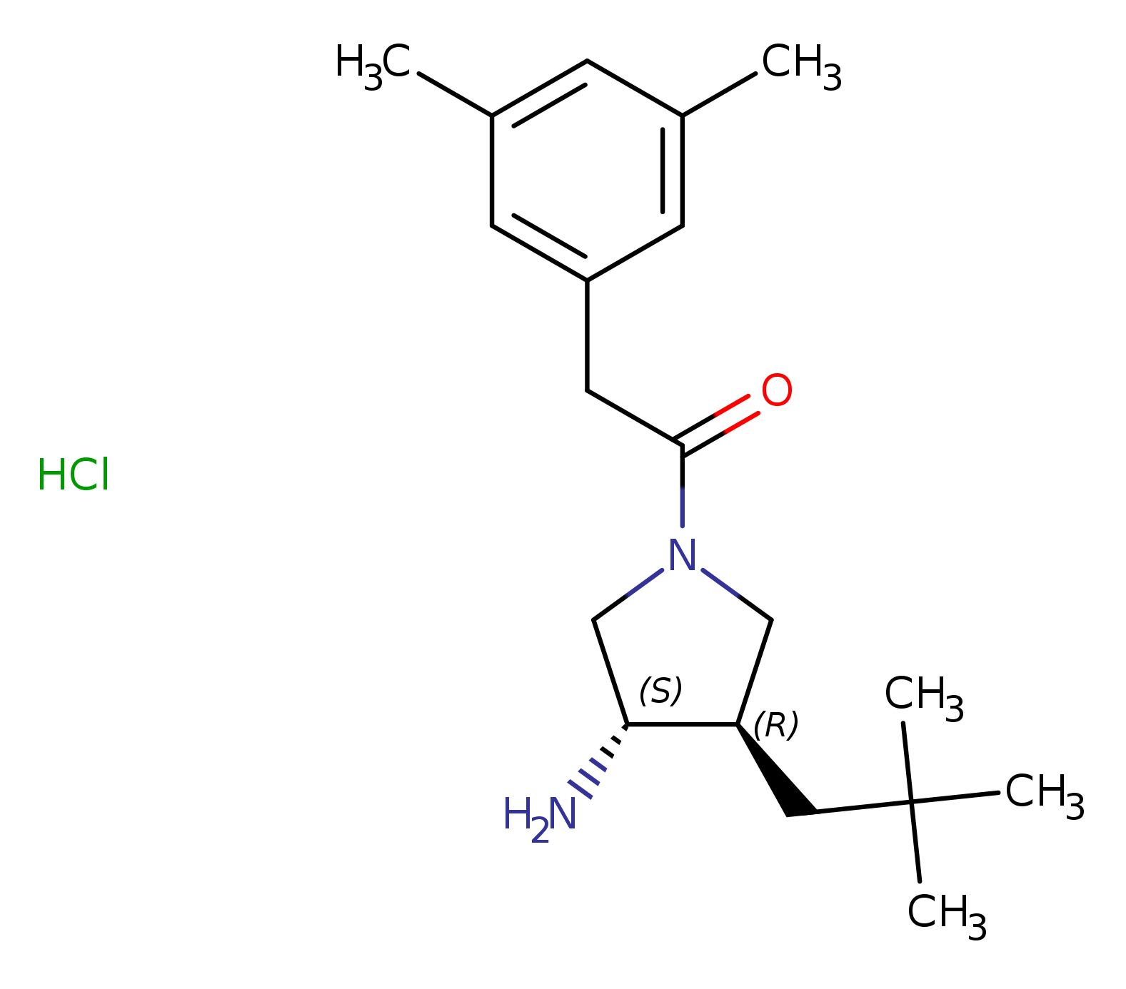 rac-1-[(3R,4S)-3-amino-4-(2,2-dimethylpropyl)pyrrolidin-1-yl]-2-(3,5-dimethylphenyl)ethan-1-one hydrochloride