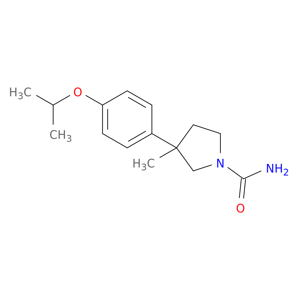 3-methyl-3-[4-(propan-2-yloxy)phenyl]pyrrolidine-1-carboxamide