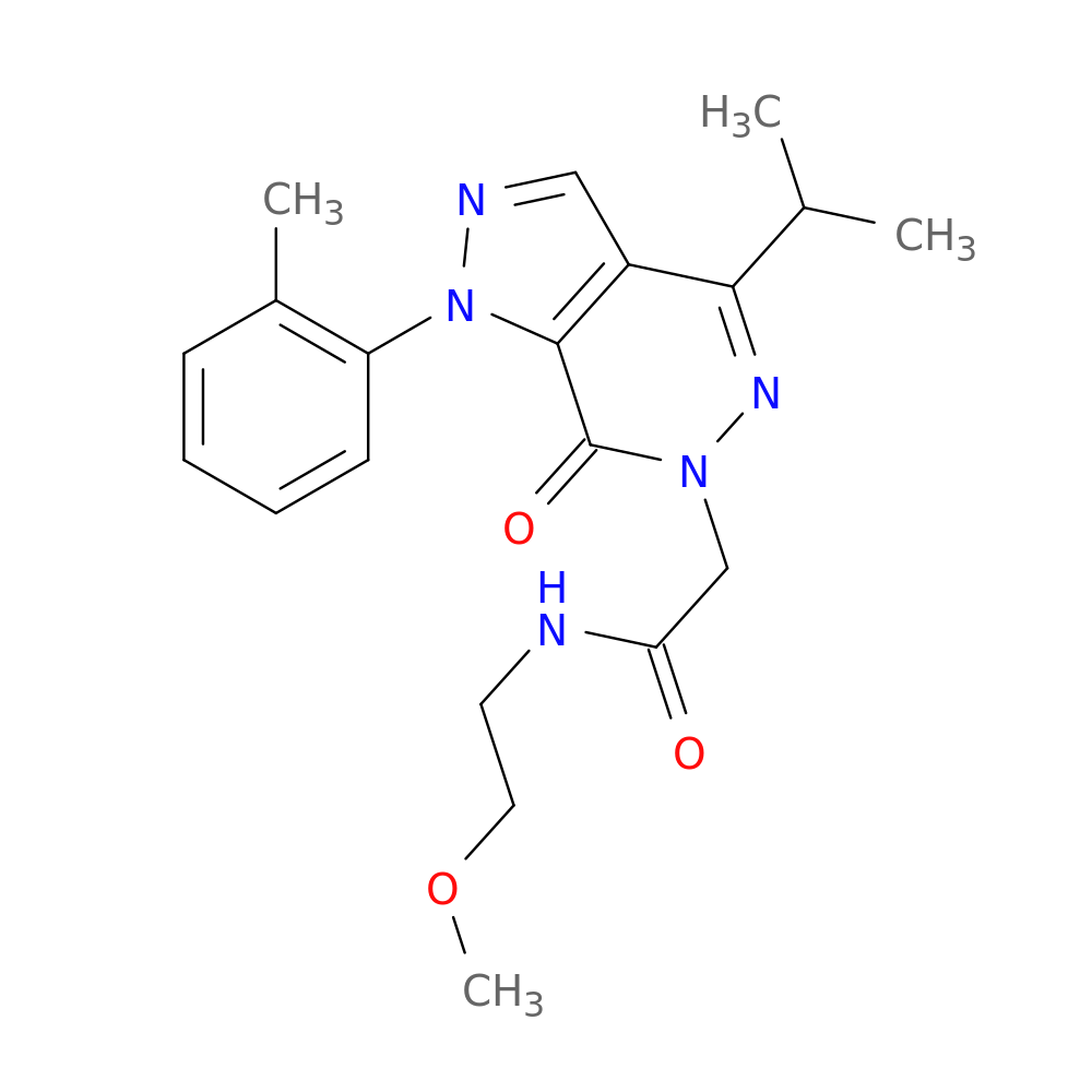 N-(2-methoxyethyl)-2-[1-(2-methylphenyl)-7-oxo-4-(propan-2-yl)-1H,6H,7H-pyrazolo[3,4-d]pyridazin-6-yl]acetamide