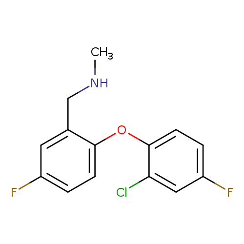 {[2-(2-chloro-4-fluorophenoxy)-5-fluorophenyl]methyl}(methyl)amine