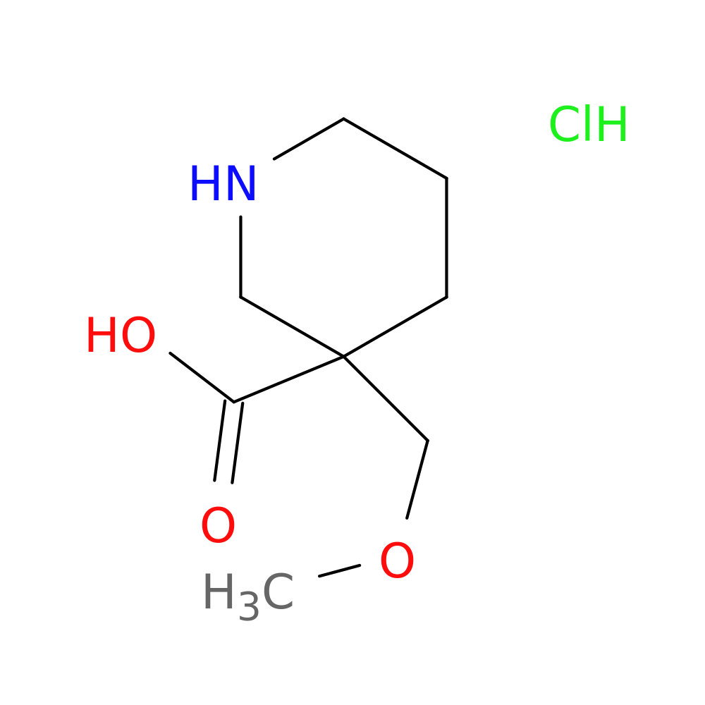 3-(methoxymethyl)piperidine-3-carboxylic acid hydrochloride