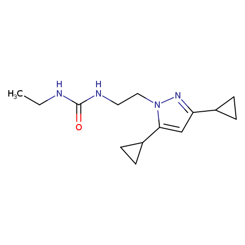 1-[2-(3,5-dicyclopropyl-1H-pyrazol-1-yl)ethyl]-3-ethylurea