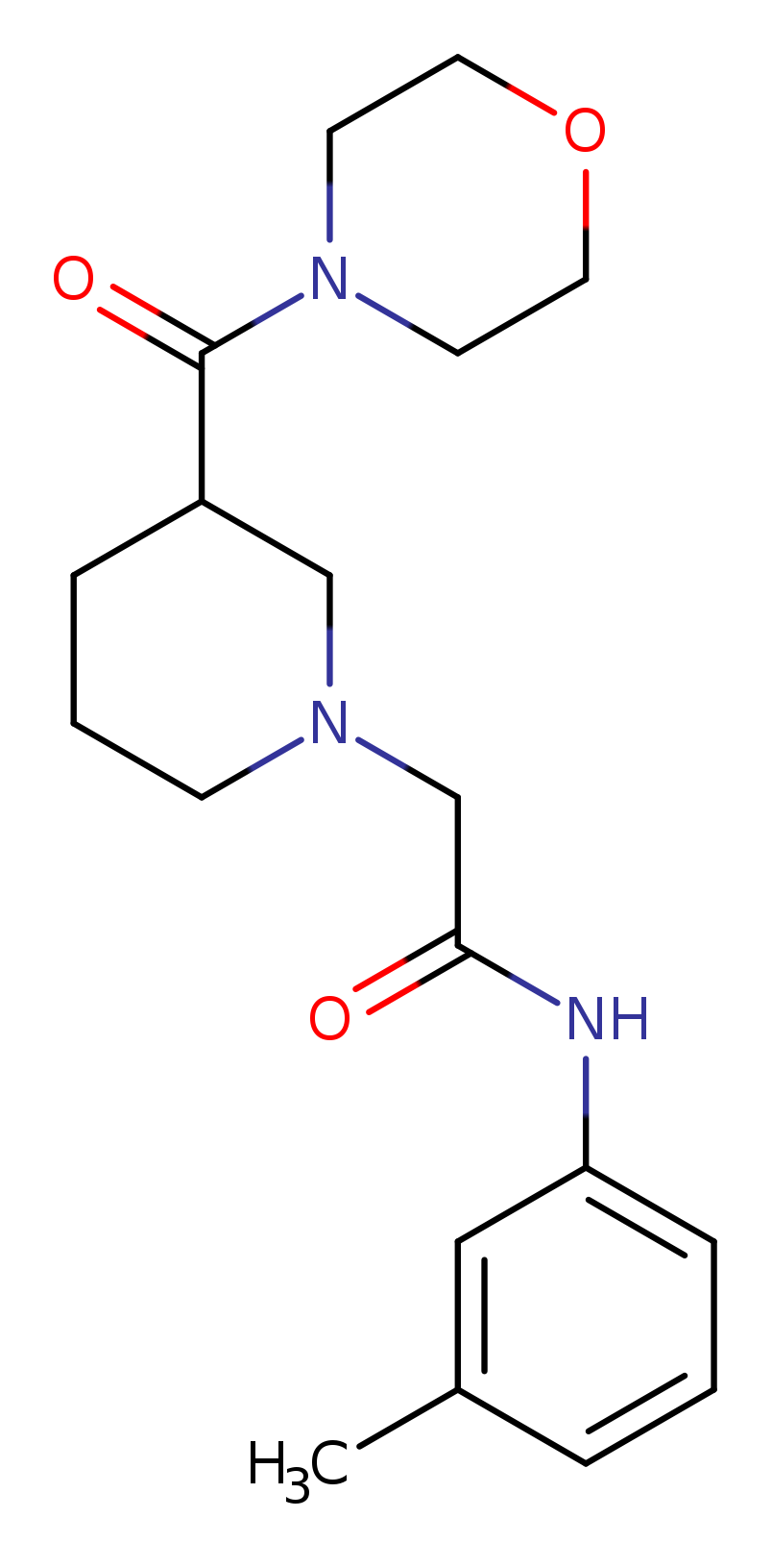 N-(3-methylphenyl)-2-[3-(morpholine-4-carbonyl)piperidin-1-yl]acetamide