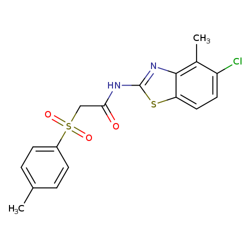 N-(5-chloro-4-methyl-1,3-benzothiazol-2-yl)-2-(4-methylbenzenesulfonyl)acetamide