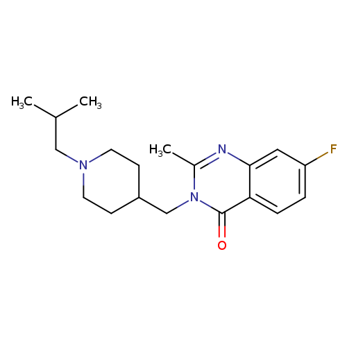 7-fluoro-2-methyl-3-{[1-(2-methylpropyl)piperidin-4-yl]methyl}-3,4-dihydroquinazolin-4-one