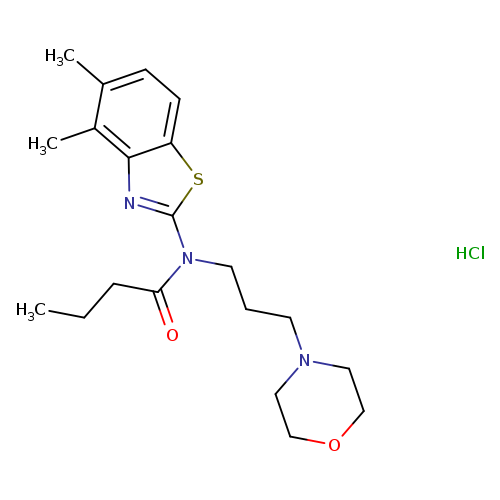 N-(4,5-dimethyl-1,3-benzothiazol-2-yl)-N-[3-(morpholin-4-yl)propyl]butanamide hydrochloride
