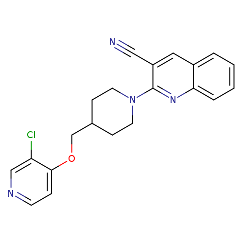 2-(4-{[(3-chloropyridin-4-yl)oxy]methyl}piperidin-1-yl)quinoline-3-carbonitrile