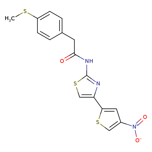 2-[4-(methylsulfanyl)phenyl]-N-[4-(4-nitrothiophen-2-yl)-1,3-thiazol-2-yl]acetamide
