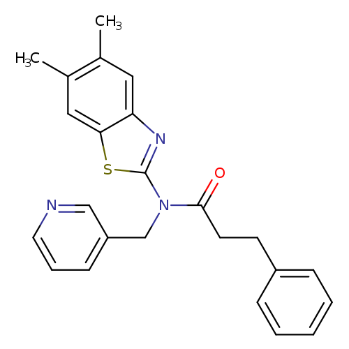 N-(5,6-dimethyl-1,3-benzothiazol-2-yl)-3-phenyl-N-[(pyridin-3-yl)methyl]propanamide