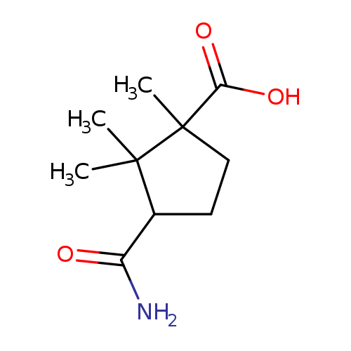 3-(aminocarbonyl)-1,2,2-trimethylcyclopentanecarboxylic acid