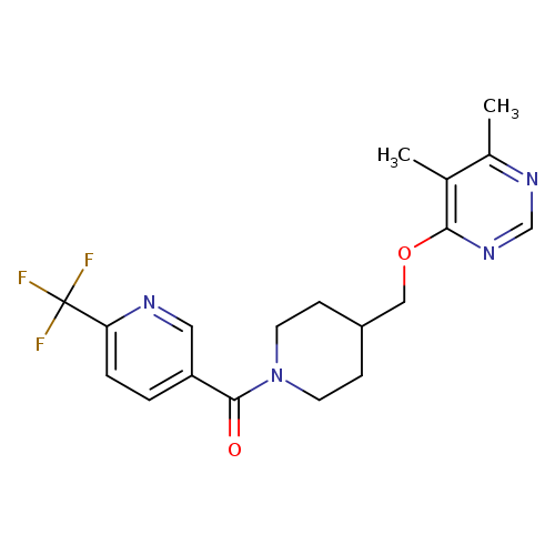 4,5-dimethyl-6-({1-[6-(trifluoromethyl)pyridine-3-carbonyl]piperidin-4-yl}methoxy)pyrimidine