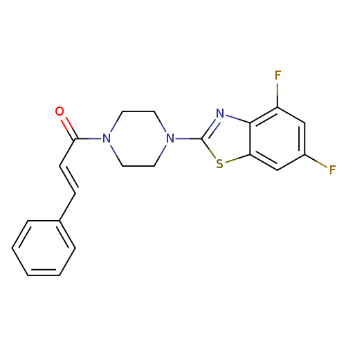 (2E)-1-[4-(4,6-difluoro-1,3-benzothiazol-2-yl)piperazin-1-yl]-3-phenylprop-2-en-1-one