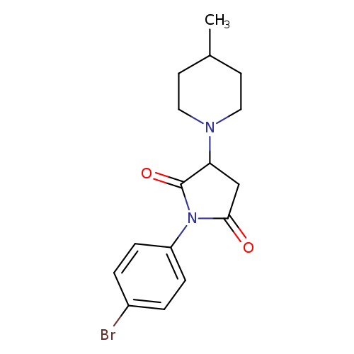 1-(4-bromophenyl)-3-(4-methyl-1-piperidinyl)-2,5-pyrrolidinedione
