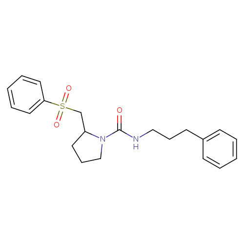 2-[(benzenesulfonyl)methyl]-N-(3-phenylpropyl)pyrrolidine-1-carboxamide