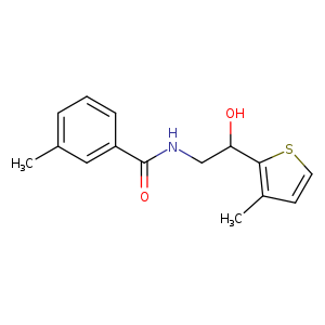 N-[2-hydroxy-2-(3-methylthiophen-2-yl)ethyl]-3-methylbenzamide