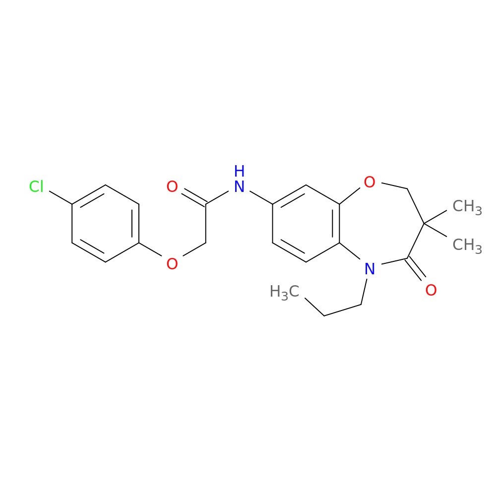 2-(4-chlorophenoxy)-N-(3,3-dimethyl-4-oxo-5-propyl-2,3,4,5-tetrahydro-1,5-benzoxazepin-8-yl)acetamide