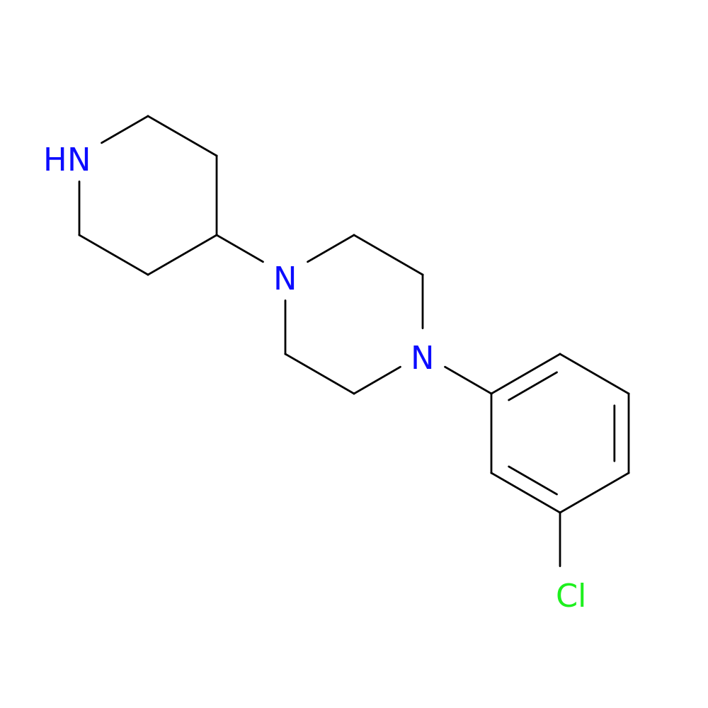 1-(3-chlorophenyl)-4-(piperidin-4-yl)piperazine