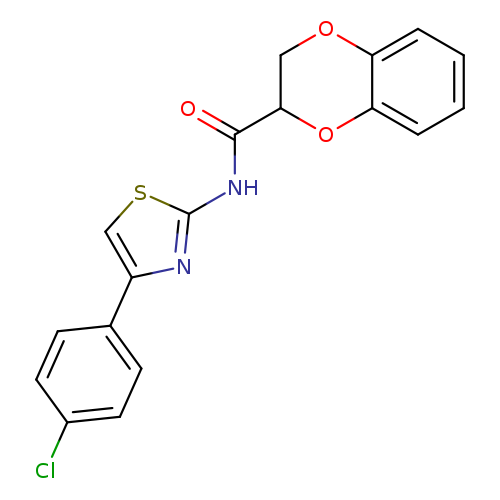 N-[4-(4-chlorophenyl)-1,3-thiazol-2-yl]-2,3-dihydro-1,4-benzodioxine-2-carboxamide