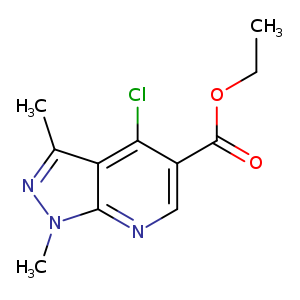 1H-Pyrazolo[3,4-b]pyridine-5-carboxylic acid, 4-chloro-1,3-dimethyl-, ethyl ester