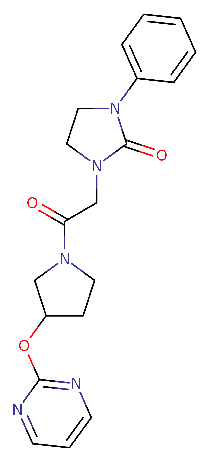 1-{2-oxo-2-[3-(pyrimidin-2-yloxy)pyrrolidin-1-yl]ethyl}-3-phenylimidazolidin-2-one