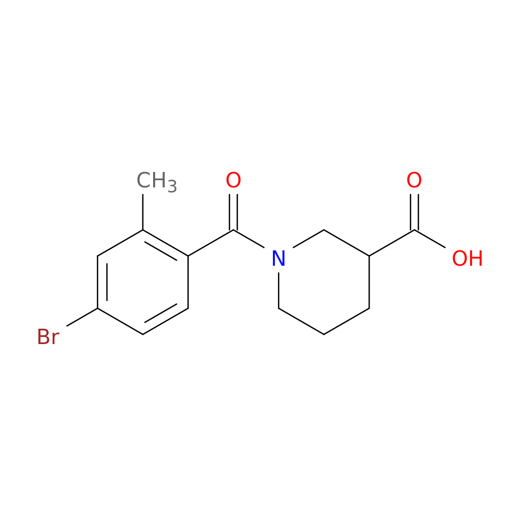 1-(4-bromo-2-methylbenzoyl)piperidine-3-carboxylic acid