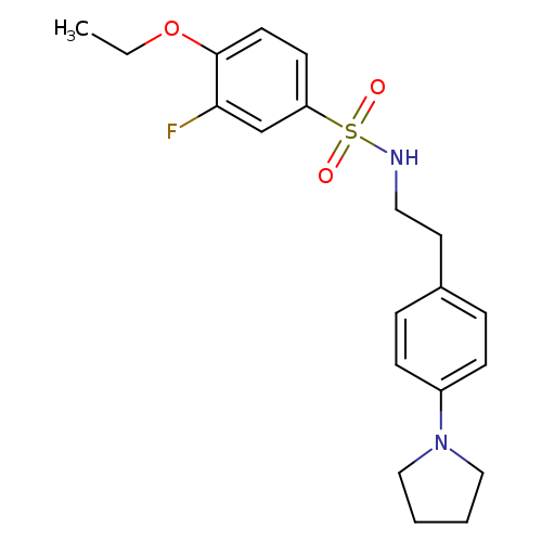 4-ethoxy-3-fluoro-N-{2-[4-(pyrrolidin-1-yl)phenyl]ethyl}benzene-1-sulfonamide