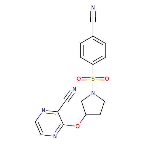 3-{[1-(4-cyanobenzenesulfonyl)pyrrolidin-3-yl]oxy}pyrazine-2-carbonitrile