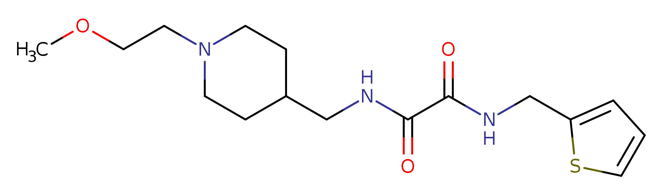 N'-{[1-(2-methoxyethyl)piperidin-4-yl]methyl}-N-[(thiophen-2-yl)methyl]ethanediamide