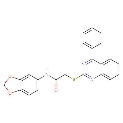 N-(2H-1,3-benzodioxol-5-yl)-2-[(4-phenylquinazolin-2-yl)sulfanyl]acetamide