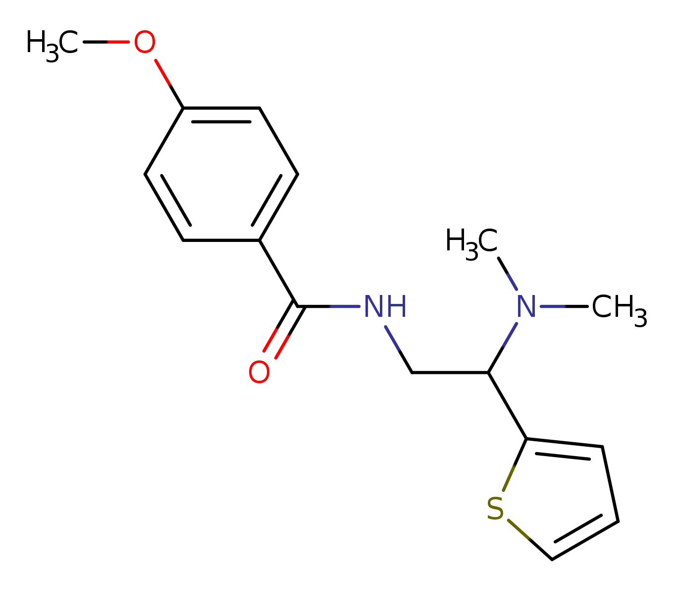 N-[2-(dimethylamino)-2-(thiophen-2-yl)ethyl]-4-methoxybenzamide