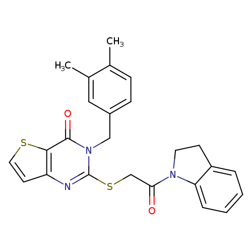 2-{[2-(2,3-dihydro-1H-indol-1-yl)-2-oxoethyl]sulfanyl}-3-[(3,4-dimethylphenyl)methyl]-3H,4H-thieno[3,2-d]pyrimidin-4-one