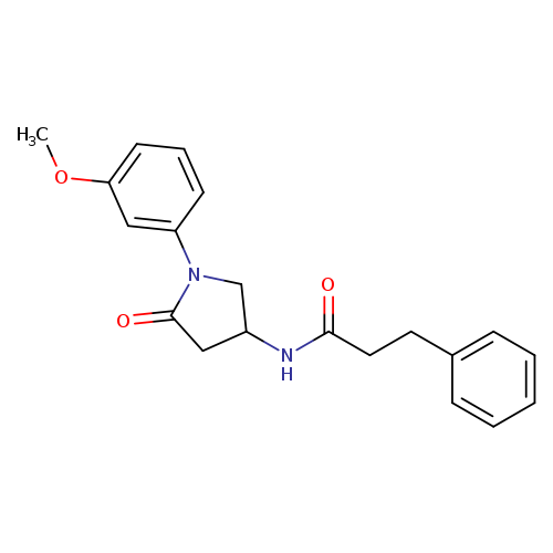 N-[1-(3-methoxyphenyl)-5-oxopyrrolidin-3-yl]-3-phenylpropanamide