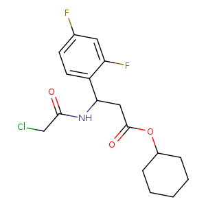 cyclohexyl 3-(2-chloroacetamido)-3-(2,4-difluorophenyl)propanoate
