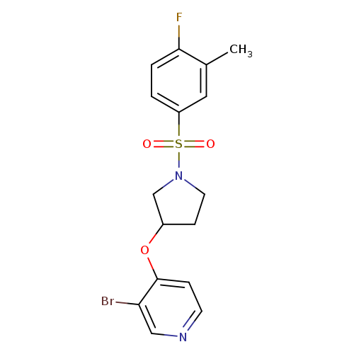3-bromo-4-{[1-(4-fluoro-3-methylbenzenesulfonyl)pyrrolidin-3-yl]oxy}pyridine