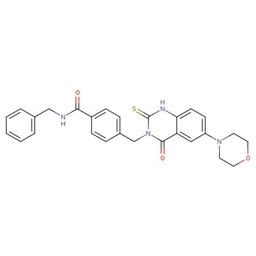 N-benzyl-4-{[6-(morpholin-4-yl)-4-oxo-2-sulfanylidene-1,2,3,4-tetrahydroquinazolin-3-yl]methyl}benzamide